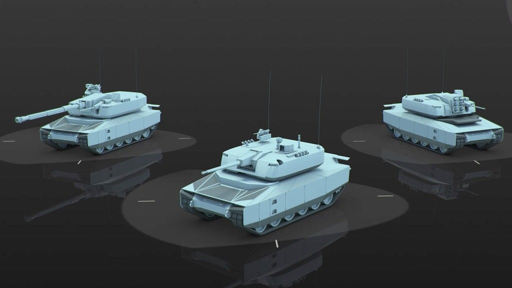Jedna z wczesnych wizualizacji koncepcji pojazdów bojowych opracowywanych w ramach programu Main Ground Combat System.