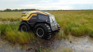 Pojazd Sherp może poruszać się po bagnach czy torfowiskach, a więc terenach charakterystycznych np. dla Biebrzańskiego Parku Narodowego.