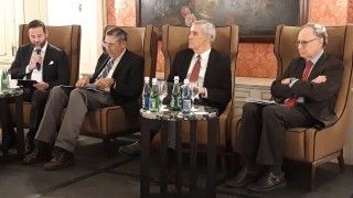 Przedstawiciele Atlantic Council prezentują tezy rekomendacji dla prezydenta USAprzed szczytem NATO w Waszyngtonie. Warszawa, 26 października 2023