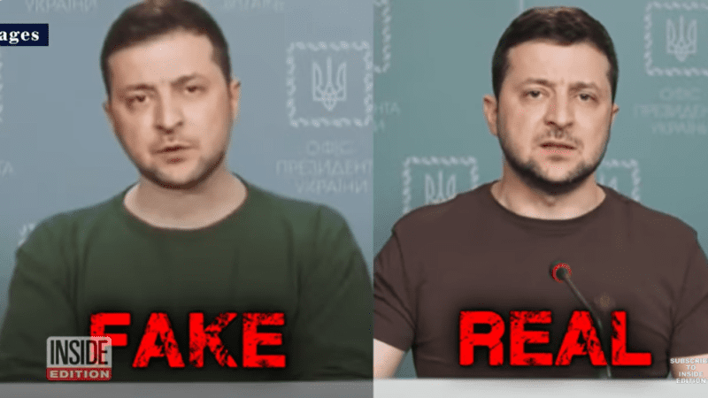 Deepfake z prezydentem Ukrainy i porównanie do prawdziwego Zełenskiego
