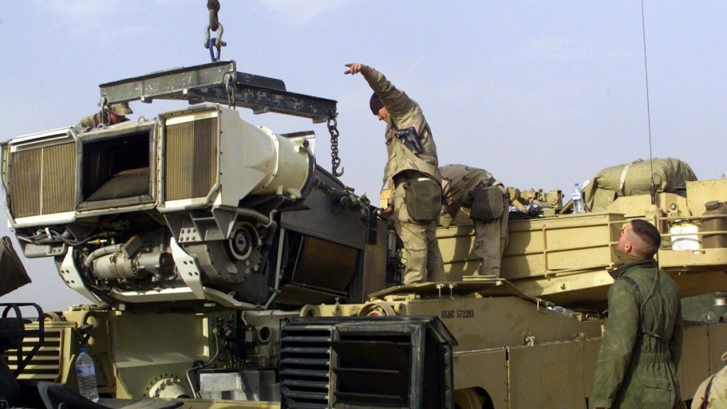Zespół napędowy czołgów M1 Abrams, składający się z turbiny gazowej AGT1500 i przekładni hydrokinetycznej X1100-3B.
