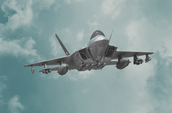 KF-21 z czterema pociskami MBDA Meteor, dwoma MBDA ASRAAM i czterema MBDA Meteor