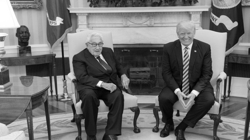Spotkanie prezydenta Donalda Trumpa z Henrym Kissingerem, 2017 r.