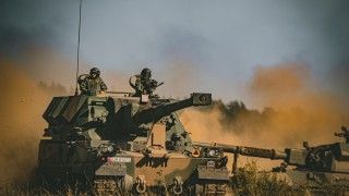 Armatohaubice samobieżne Krab na pokazie Jesienny Ogień 23.