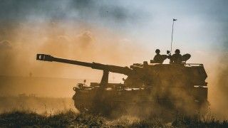 Armatohaubice samobieżne Krab na pokazie Jesienny Ogień 23.