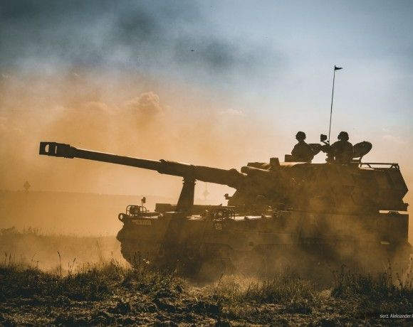 Armatohaubice samobieżne Krab na pokazie Jesienny Ogień 23.