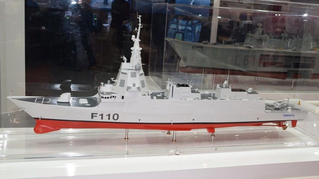 Model hiszpańskiej fregaty nowego pokolenia typu F-110.