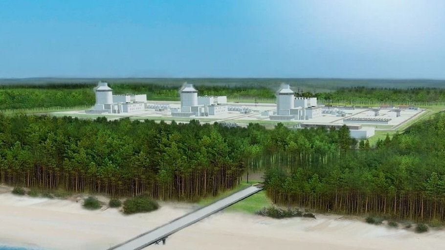 Poglądowa wizualizacja pierwszej elektrowni jądrowej w Polsce