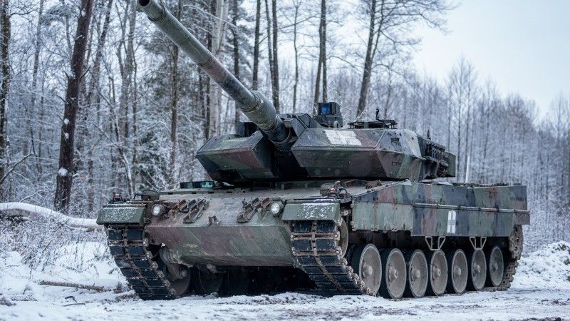 Ukraiński Leopard 2A6 wyremontowany na Litwie.