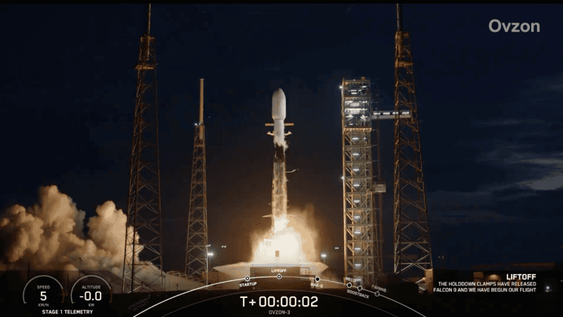 Screen z video SpaceX