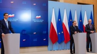 Były minister zdrowia Adam Niedzielski w czasie konferencji prasowej