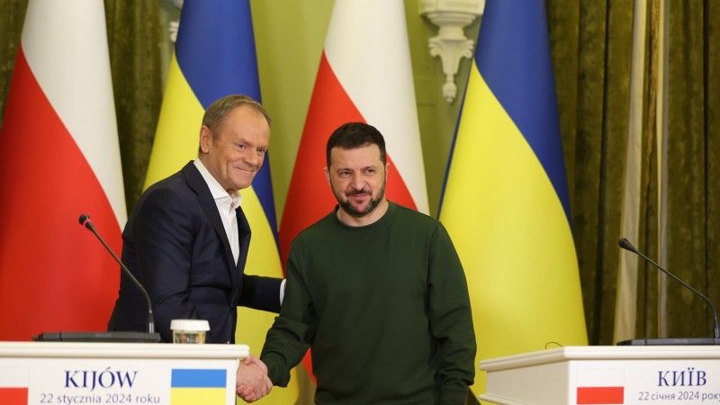 Donald Tusk i Wołodymyr Zełenski w Kijowie