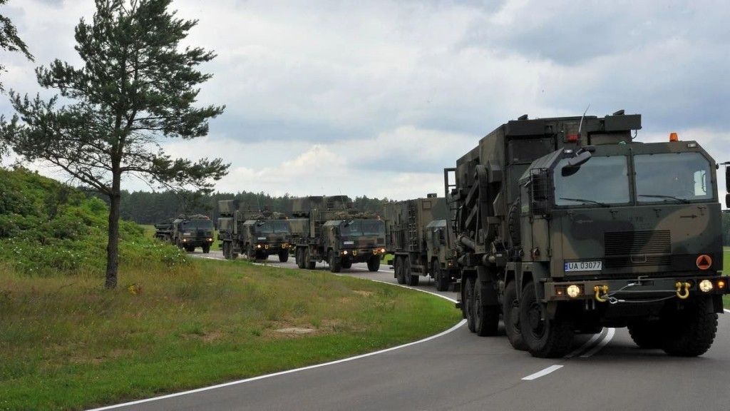 Naval Missile Unit vehicles on the move.