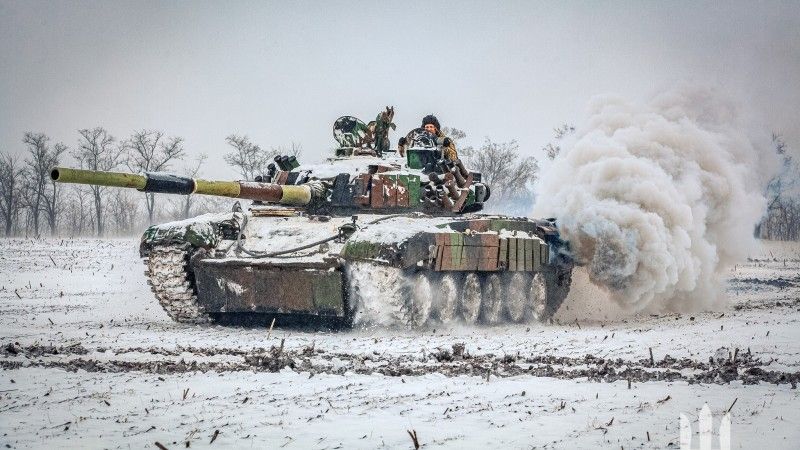 Ex-polski PT-91 na Ukrainie.