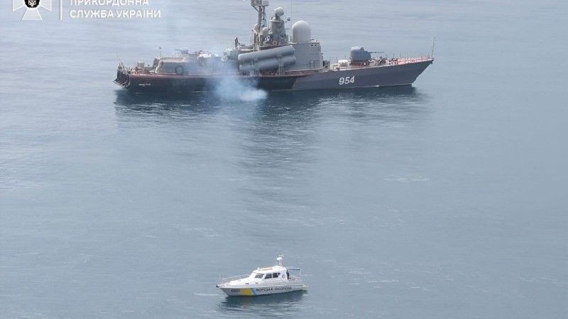 Rosyjski, mały okręt rakietowy „Iwanowiec” w czasie aneksji Krymu