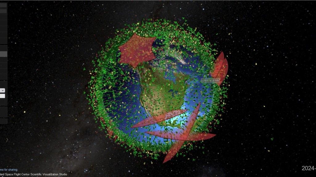 Aktualna mapa obiektów obserwowanych w Kosmosie na Ziemią przez startup LeoLabs