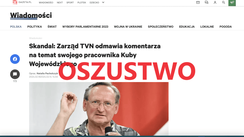 Tekst podszywający się pod portal Gazeta.pl to oszustwo z wykorzystaniem wizerunku Wojciecha Cejrowskiego