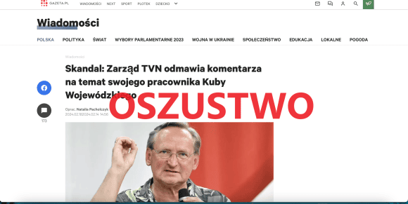 Tekst podszywający się pod portal Gazeta.pl to oszustwo z wykorzystaniem wizerunku Wojciecha Cejrowskiego