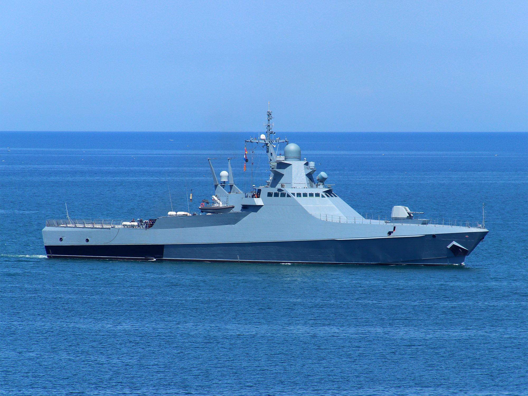 Ukrainian naval drones damaged a Russian patrol ship