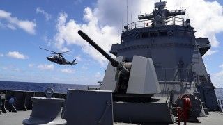 Filipiński okręt BRP Jose Rizal w trakcie amerykańskich manewrów RIMPAC 2020