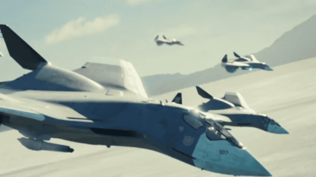 Jedna z filmowych wizji samolotu bojowego opartego na technologii obcych. Film Independence Day: Resurgence