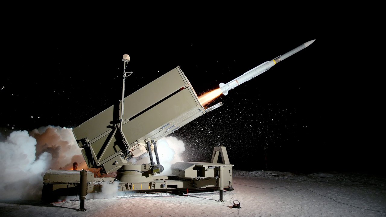 NASAMS anti-aircraft rocket  with a fresh  missile