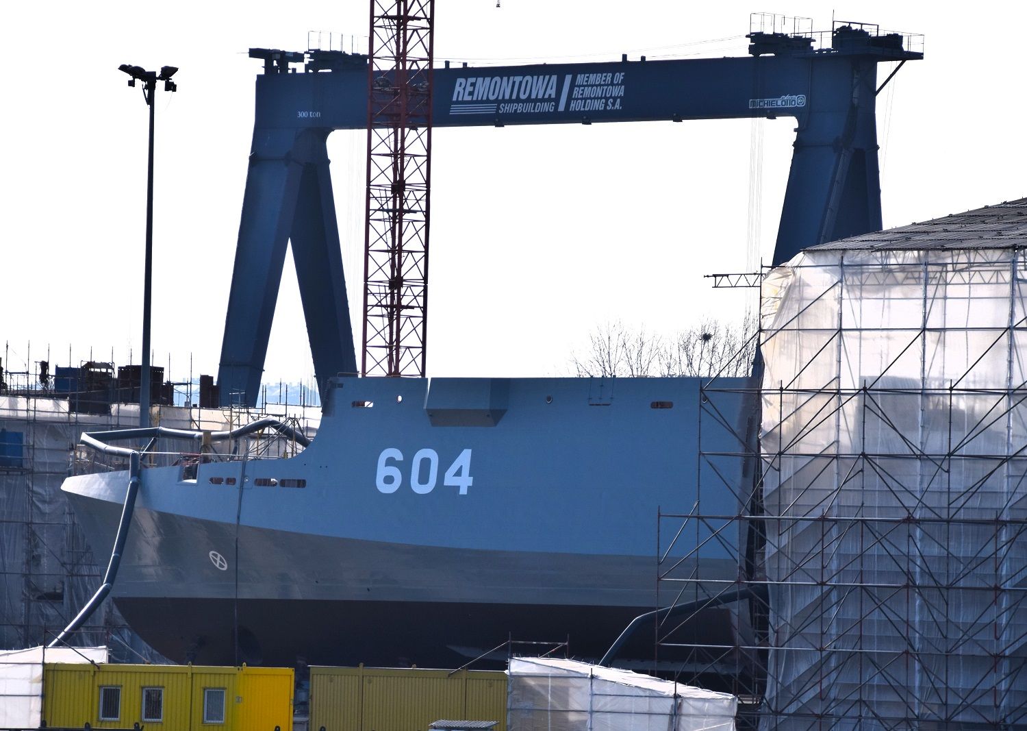 Niszczyciel min Jaskółka nabiera kształtów