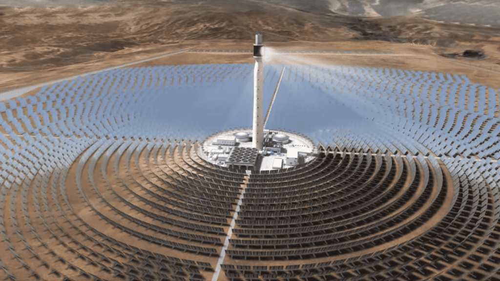 Wizualizacja Noor Power Station/Ouarzazate Solar Power Station w Maroko