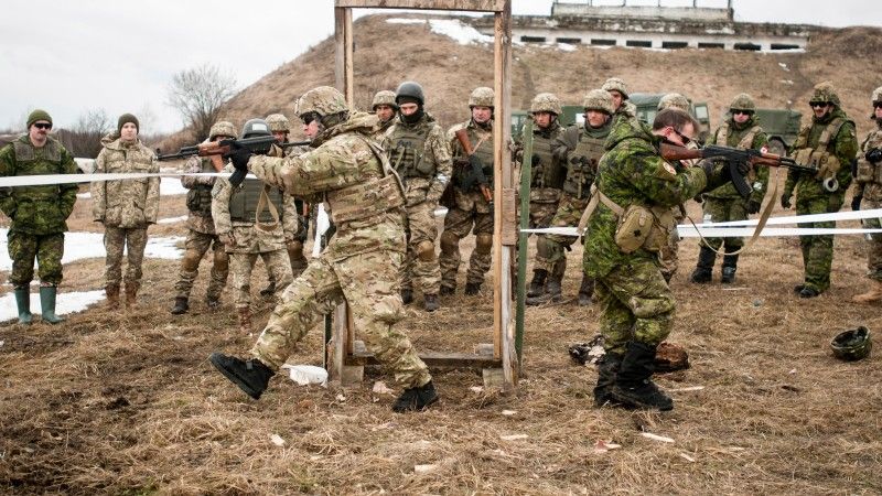 Szkolenie wojsk ukraińskich prowadzone przez Amerykanów i Kanadyjczyków, przed wojną z 2022 roku