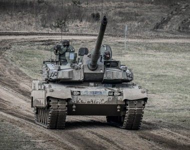 Polski czołg K2 Black Panther należący do 20 Bartoszyckiej Brygady Zmechanizowanej na poligonie w Orzyszu.