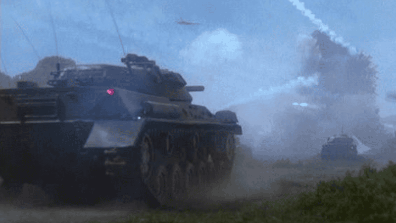 Czołgi Type 74 atakują Godzillę