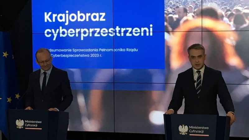 W czwartek w Ministerstwie Cyfryzacji odbyła się konferencja ministra Krzysztofa Gawkowskiego dot. raportu o cyberbezpieczeństwie za 2023 rok.
