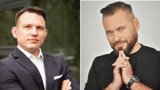 Sławomir Mentzen (z lewej), Krzysztof Stanowski (z prawej) padli ofiarą spoofingu