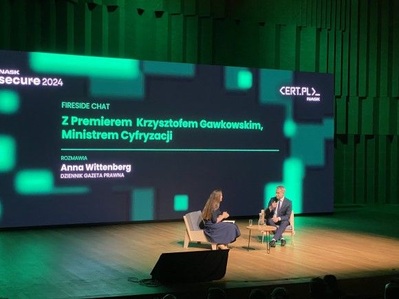 Wicepremier i minister cyfryzacji Krzysztof Gawkowski na konferencji Secure2024