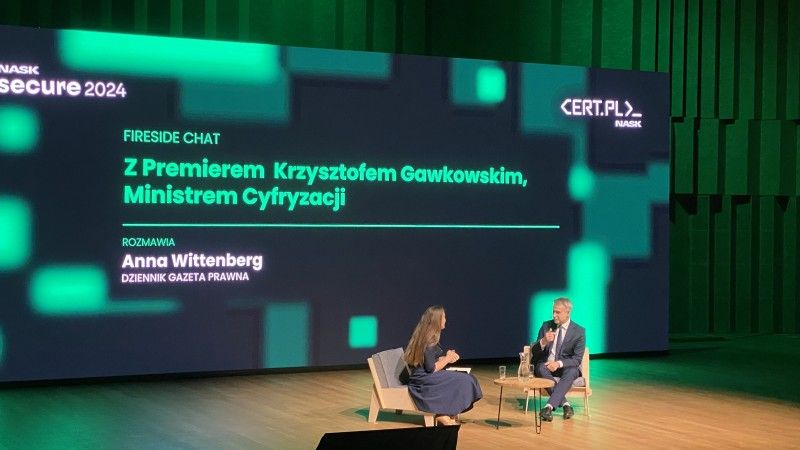 Wicepremier i minister cyfryzacji Krzysztof Gawkowski na konferencji Secure2024
