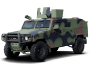 Samochód terenowy Kia Light Tactical Vehicle (KLTV) w wariancie z obrotnicą.