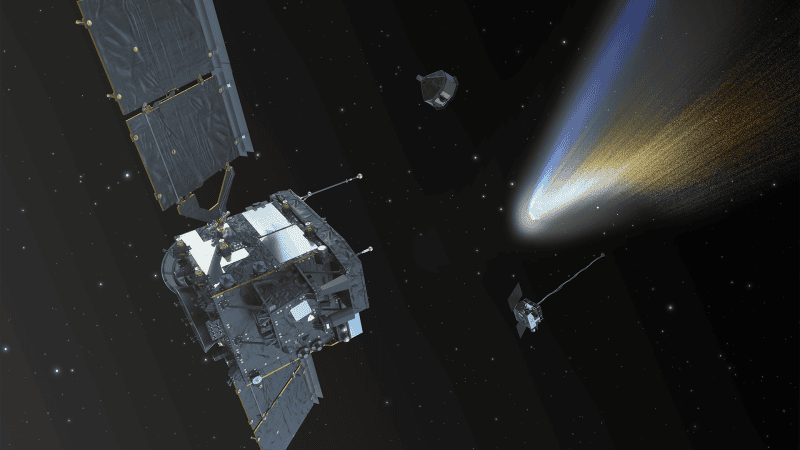 Wizja artystyczna europejskiej misji Comet Interceptor.