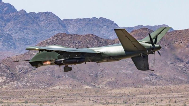 Próby drona Mojave na poligonie Yuma w Arizonie13 kwietnia 2024 r.