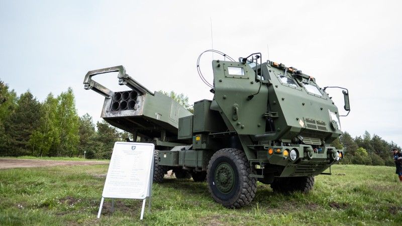 M142 HIMARS podczas ćwiczeń ogniowych na terenie Litwy.