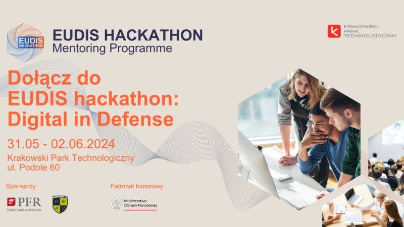W tegorocznej edycji hackathonu, w dniach 31 maja - 2 czerwca 2024 r. w Krakowskim Parku Technologicznym, uczestnicy będą pracować nad tematem „Digital in Defence”.