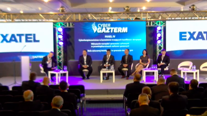 Panel poświęcony zagadnieniom cyberbezpieczeństwa na konferencji GAZTERM 2024