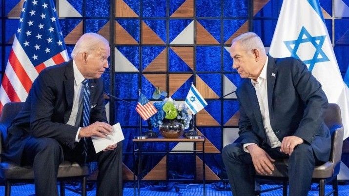 Rozmowa Joe Bidena z Benjaminem Netanjahu, październik 2023 r.