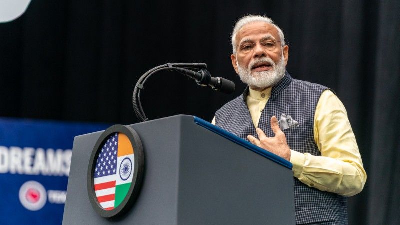 Premier Indii Narendra Modi podczas wizty w USA w 2019 r.