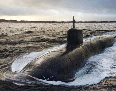 Wizualizacja myśliwskiego okrętu podwodnego SSN-AUKUS. Jednostki te trafią do służby w Royal Navy oraz Royal Australian Navy.