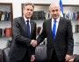 Sekretarz stanu USA Antony Blinken i premier Izraela Benjamin Netanjahu podczas spotkania w ambasadzie Stanów Zjednoczonych w Jerozolimie.