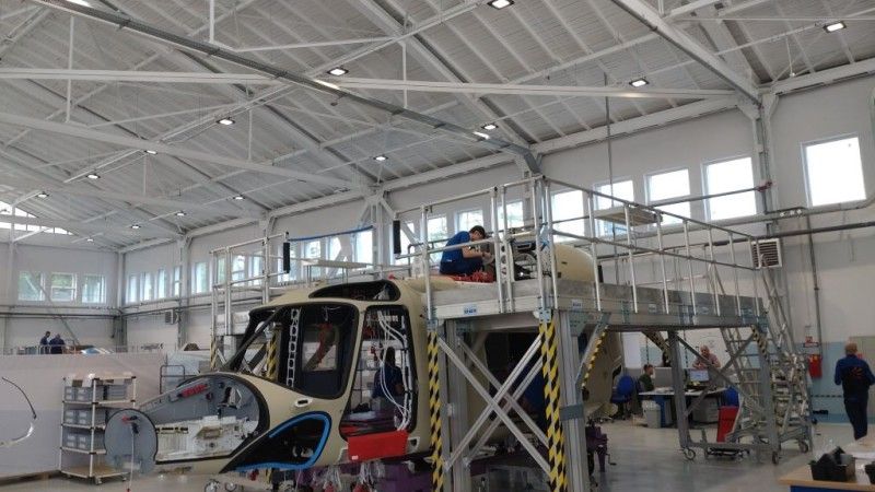 Pierwszy zamówiony przez Wojsko Polskie śmigłowiec LDO Helicopters AW149, który trafił na linię montażu końcowego w PZLSwidnik.