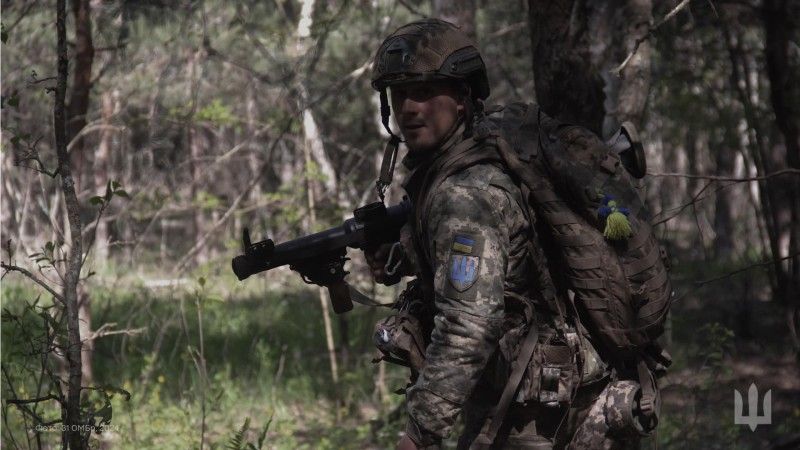 Ukraiński żołnierz na froncie