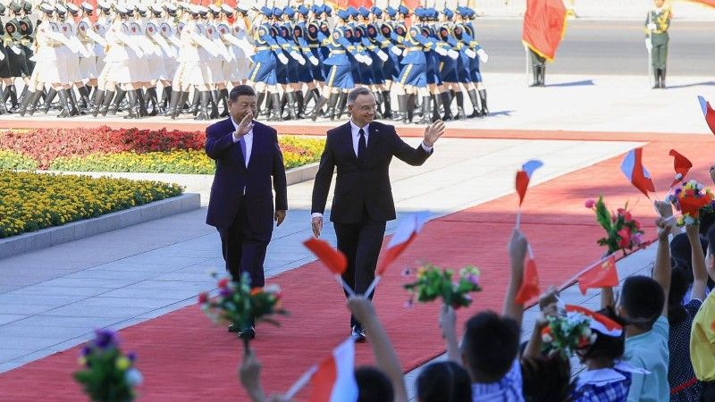 Prezydent Andrzej Duda i przywódca ChRL Xi Jinping.