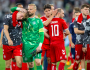 Reprezentacja Danii po przegranym meczu z Niemcami ME 2024