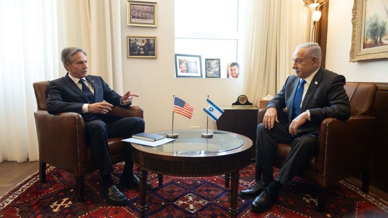 Spotkanie izraelskiego premiera z sekretarzem stanu USA Anthony Blinkenem